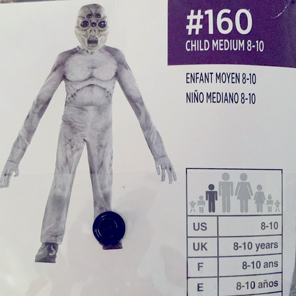 New-Illusion Grey Long Arm Alien Costume - Medium (8-10) - Picture 10 of 15